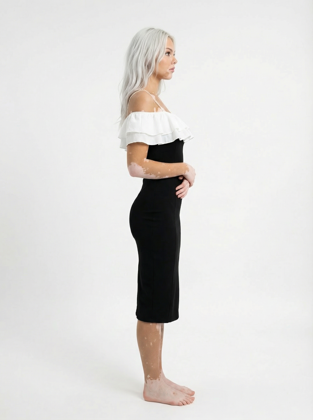 Elegant Long Dress Black & White